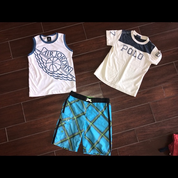 Nike Other - Bundle boys Nike Polo 👕 6 6X Swim Trunks 2 tees